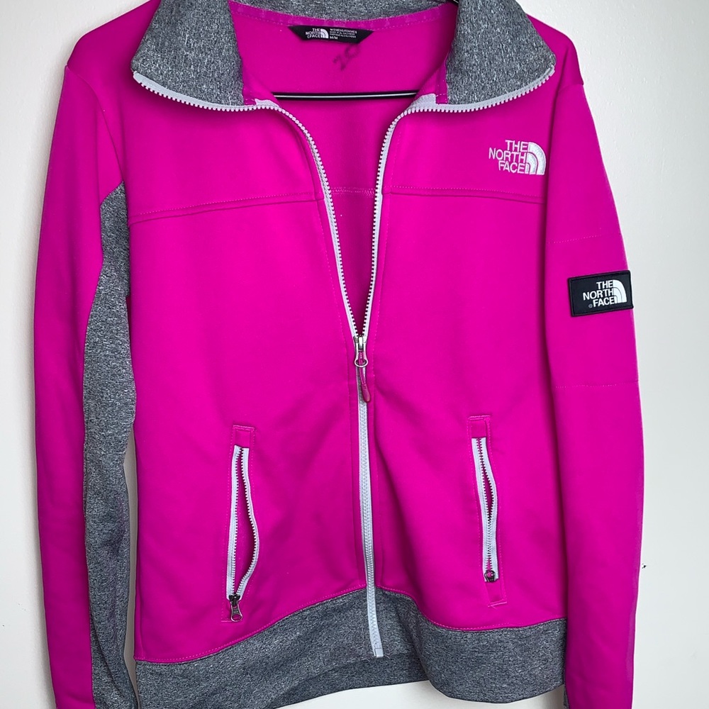 Pink and Grey North Face jacket